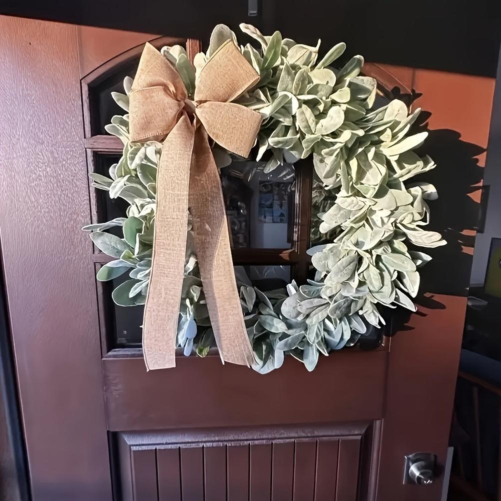 Spring Green Leaf Garland for Door Hanging Decoration Made of Weather Resistant Plastic Material for Long Lasting Use