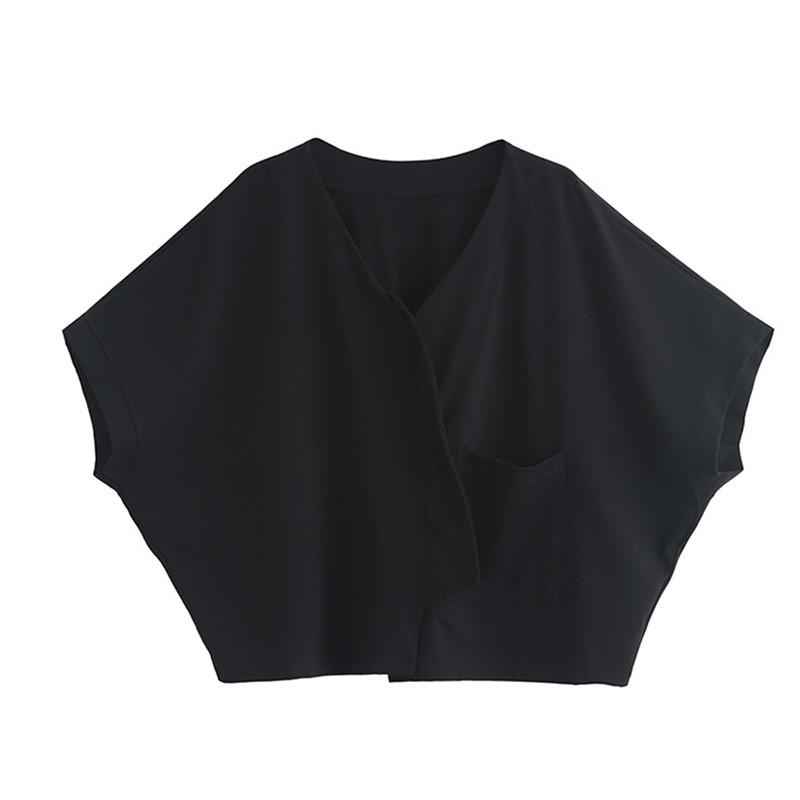 T-shirt casual larga vintage a maniche corte da donna per l'estate