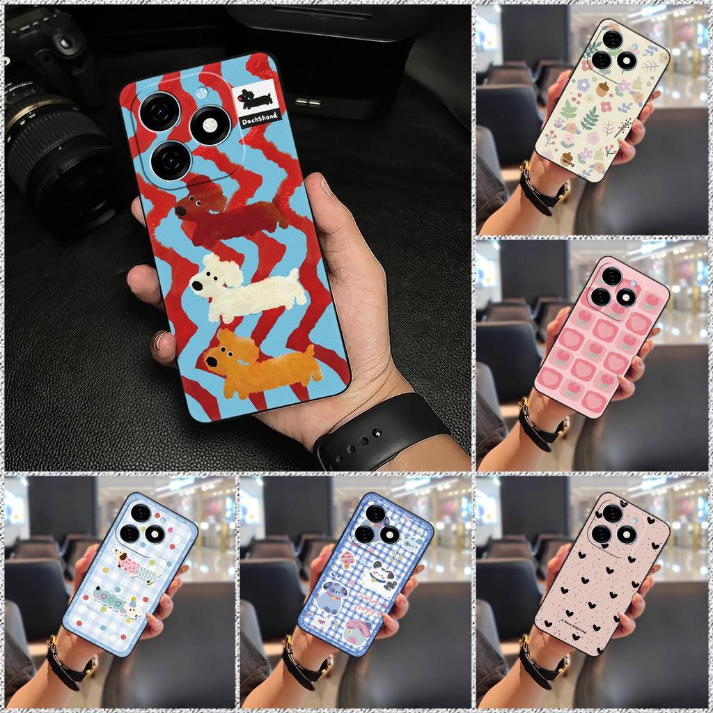 Graffiti Pyłoszczelne Etui na Telefon Dla infinix Smart8 Pro/Smart8 Plus/X6526/X6525B Wstrząsoodporne Pełne owinięcie Zwierzęta Słodkie Trwałe