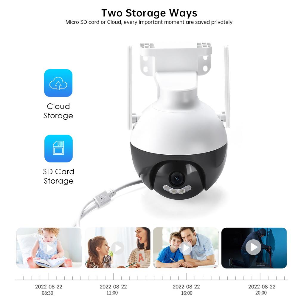 4MP WiFi PTZ IP Kamera ICsee Dış Mekan Güvenlik Kamerası Video Gözetim CCTV Kameralar Onvif AI İnsan Algılama Renkli Gece Görüşü