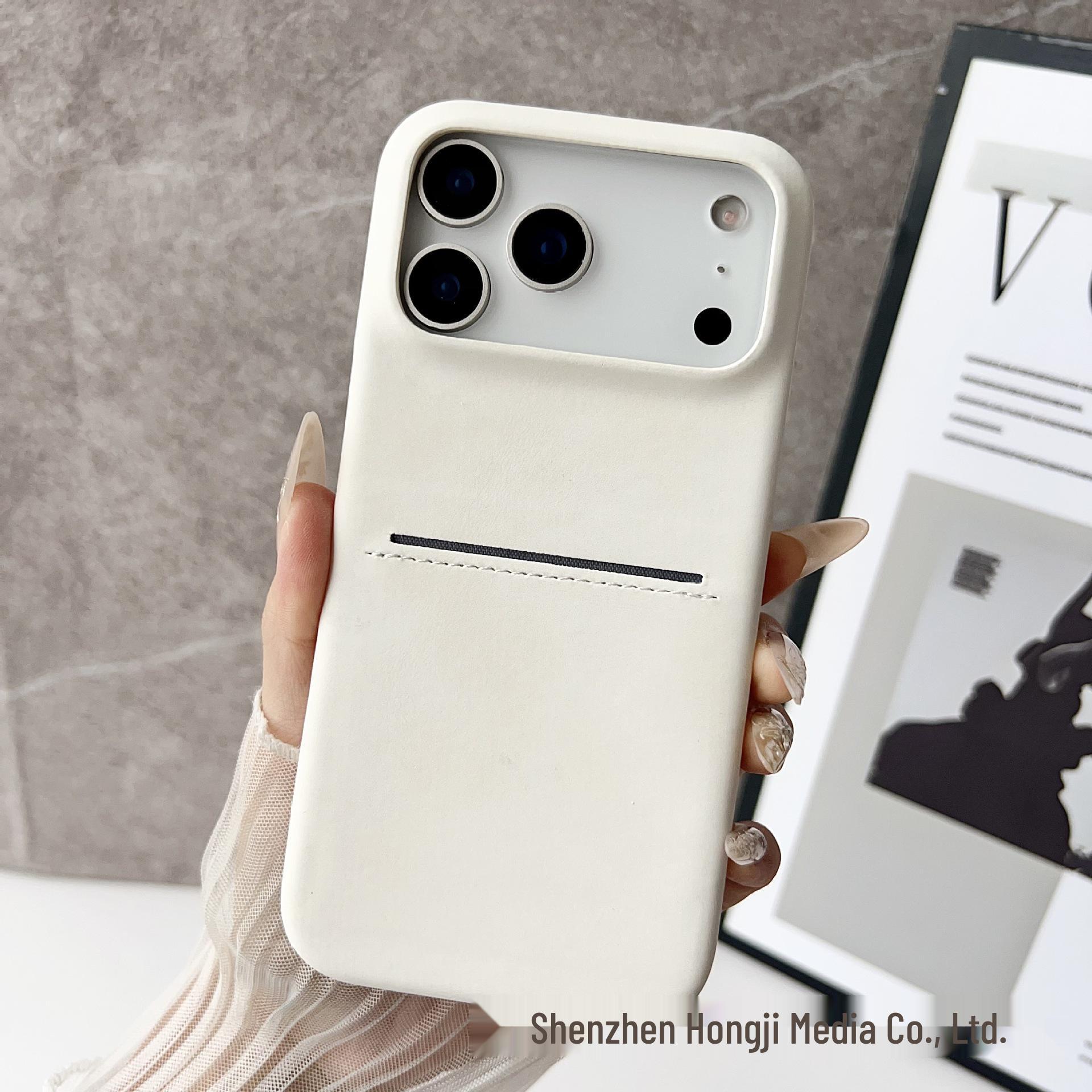 

Чехол-книжка из овечьей кожи для iPhone 17 Pro Max с отделением для карт – Противоударный, полузакрытый, защитный для Apple 16/15 iPhone 17 Pro Max