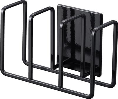 Yamazaki Magnetic Sponge Holder, 3-Row, Black, Approx. W12.5 X D7 X H8.5cm, Tower Sponge Holder, Easy To Clean, Product Number 3283