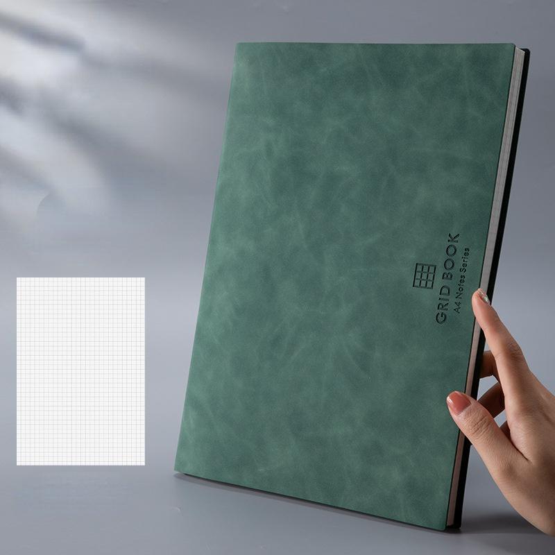 

Утолщенный блокнот формата A5/B5 на 100 листов, квадратная сетка, ежедневники и журналы, мягкий альбом для рисования из искусственной кожи, школьные канцелярские принадлежности A5