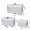 1pc PU Leather Cosmetic Bag Portable Toiletry Bags Waterproof Travel Make Up Bags for Women S/M/L Cosmetic Organizer Bags