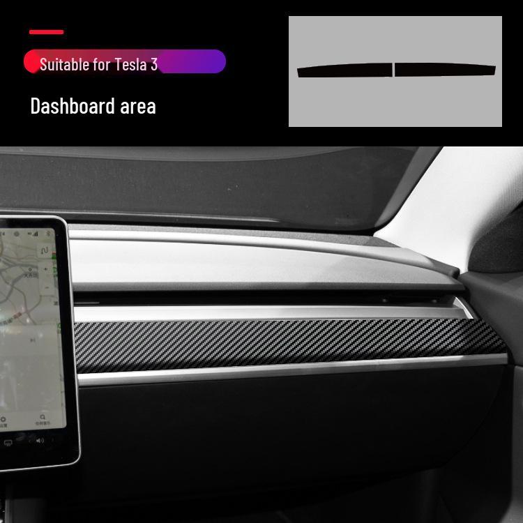 Carbon Fiber Anti-Kick Film for Tesla Model 3/Y (2021) Center Console Interior