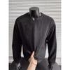 Unisex Herringbone Henley Hoodie: Autumn Houndstooth Long Sleeve Layer