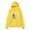 Attack on Titan Freedom Wings Hoodie Unisex Fleece Sweatshirt Survey Corps Logo Gothic Vertical Text Both Sleeves Autumn Winter Pullover