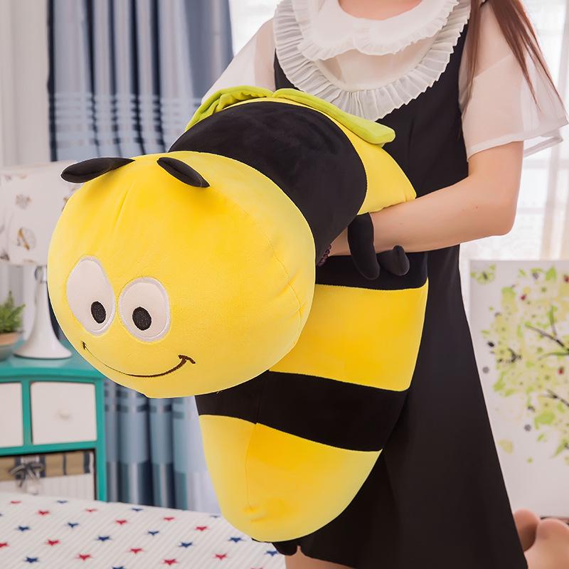 Cartoon Bee Creative Cute Simulation Little Bee Doll Plush Toy Children'S Big Throw Pillow Birthday Gift
