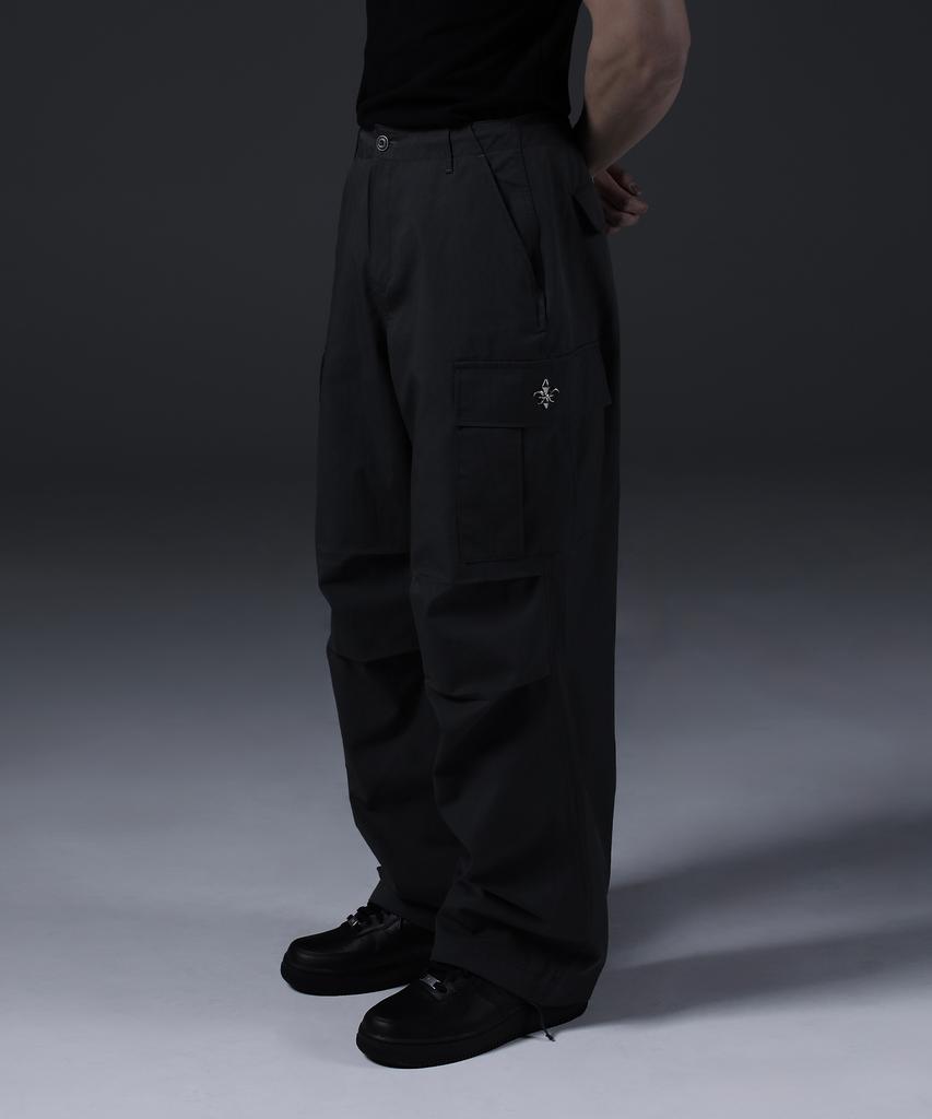 CARMID Glory Wide Curved Parachute Cargo Pants [Dark Gray]