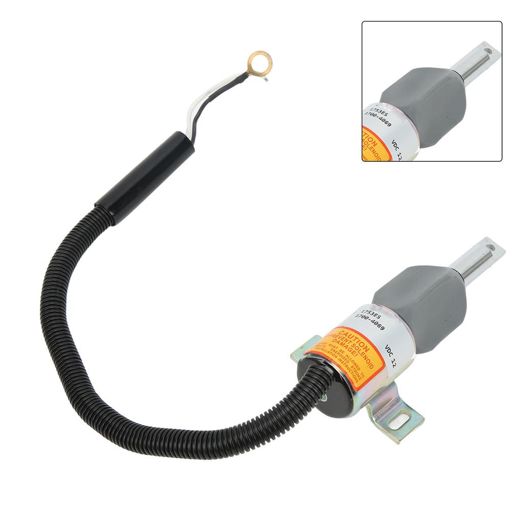 Fuel Stop Solenoid 17004061 12V Cut Off Shutdown Control Valve Replacement for Takeuchi Woodward TL140