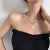 European & American Style Multi-Layer Coin Pendant Titanium Necklace - Fashionable Design for Women’s Clavicle or Sweater