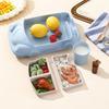 Car-Shaped Bamboo Fiber Children's Plate with Three Compartments & Water Cup - Durable, Anti-Fall Design for Baby Meals