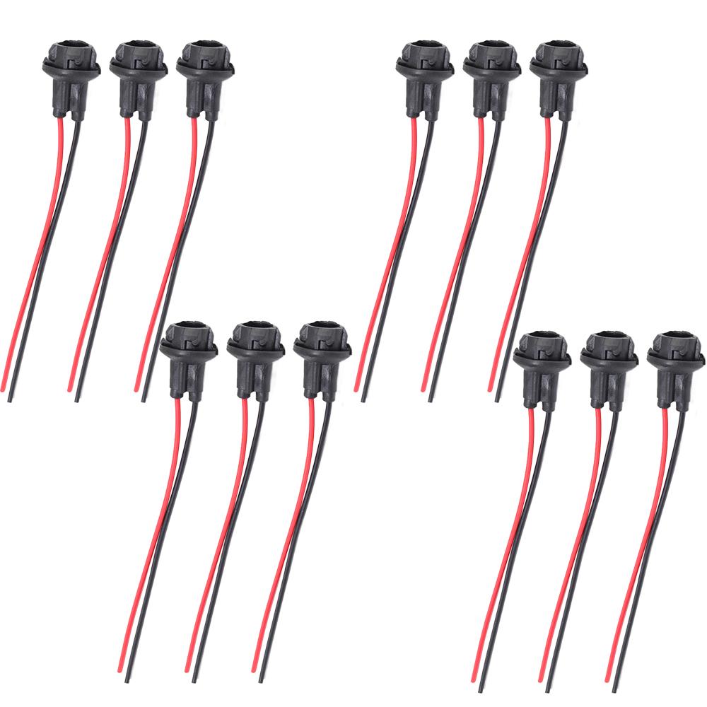 Car T10 Lamp Holder Rubber Light Bulb Socket Connector Holder Extension LED Lamp Bulb Base Holder Wire Adapter for T10 W5W 147