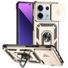 For Xiaomi Poco X6 5G Case Slide Camera Lens Protect Phone Case For PocoX6 Poko Little X6 X 6 6X Magnetic Ring Holder Back Cover