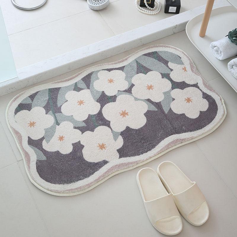 Imitation cashmere bathroom floor mat toilet toilet toilet door