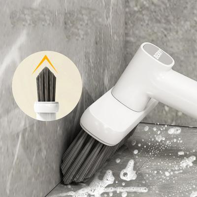 Spazzola Multifunzione Rotante per Pulizia Fessure Angoli Morti Giunti Piastrelle Cucina Toilette Spazzole Pulizia Setole Rigide per Doccia Pavimento
