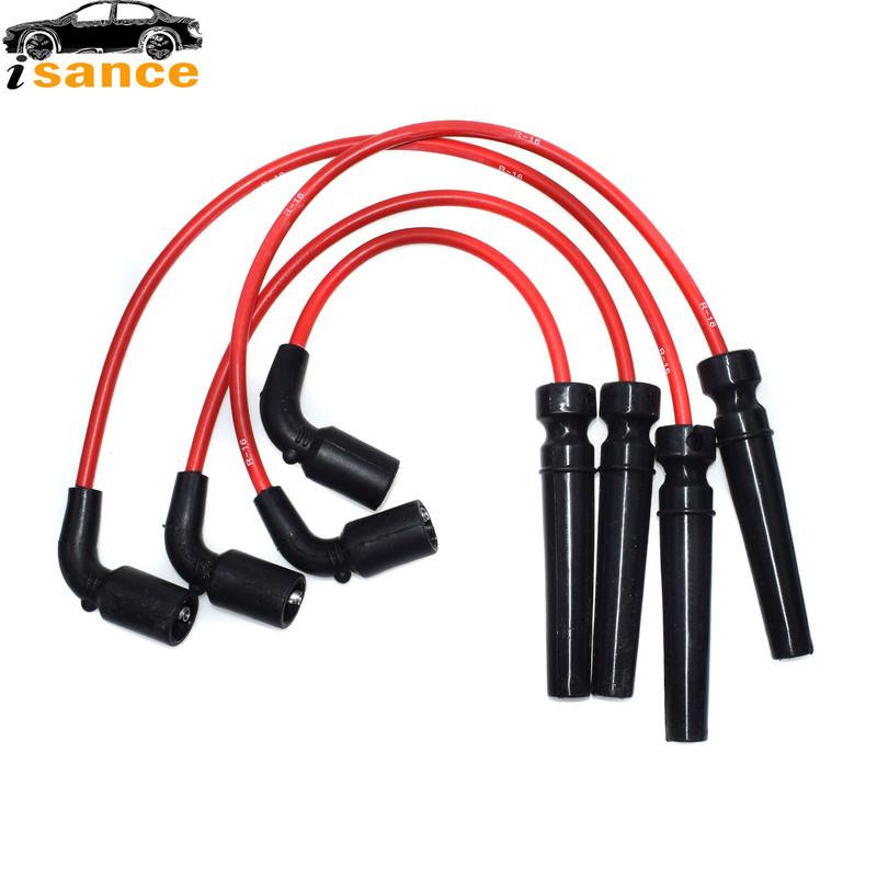 New Ignition Spark Plug Wire Cable Kit 8MM for Chevrolet Aveo 2004-2008 Aveo5 Pontiac Daewoo L4 1.6L 56010 96497773
