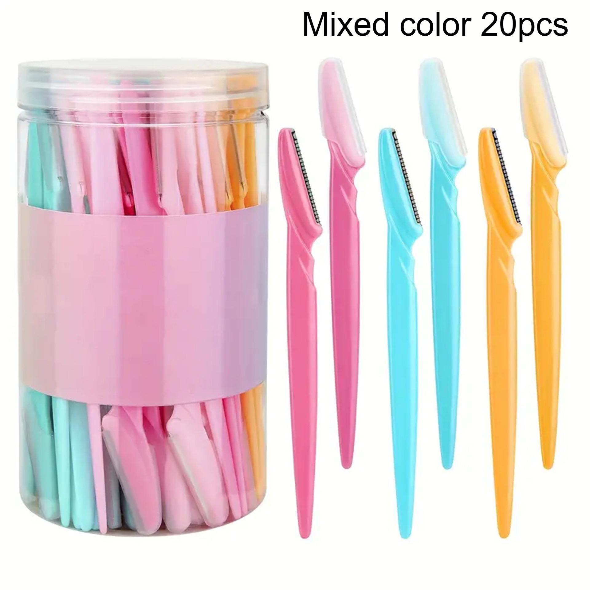 

20 шт. Бритвы для бровей из нержавеющей стали - Многоцелевой инструмент для удаления волос на теле без запаха для легкого ухода, гигиеничная бритва