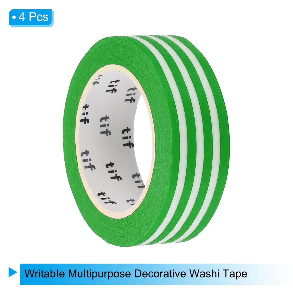 PATIKIL Masking inch x Horizontal Stripe for DIY and Pack of Green Tape, 0.59 10.93 yds, Design, Crafts, Wrapping, Decoration, 4,