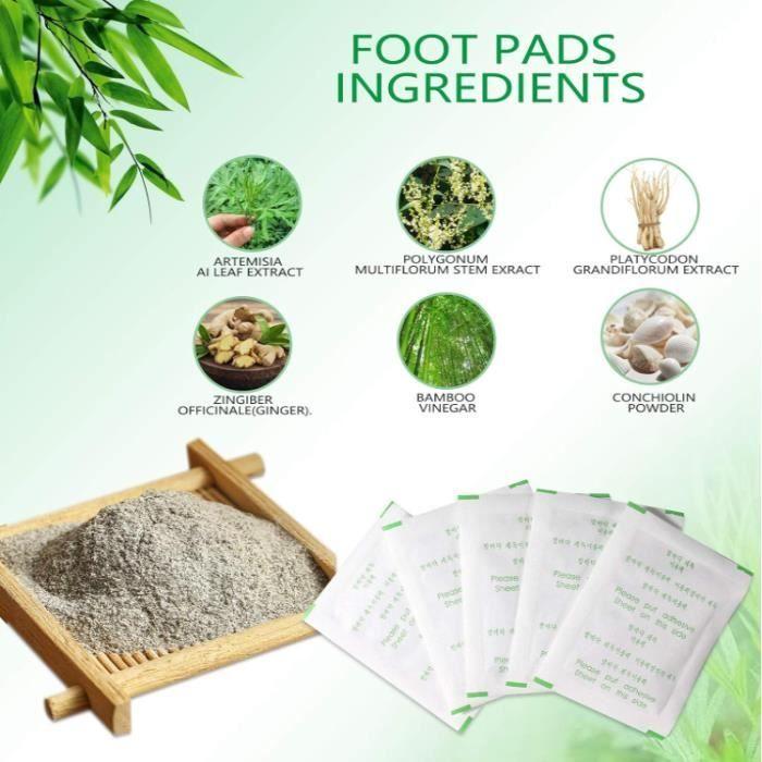 Détox pour les Pieds Patchs - Detox Foot Patches - Vinaigre de Bambou - Poudre de Gingembre - Vegan