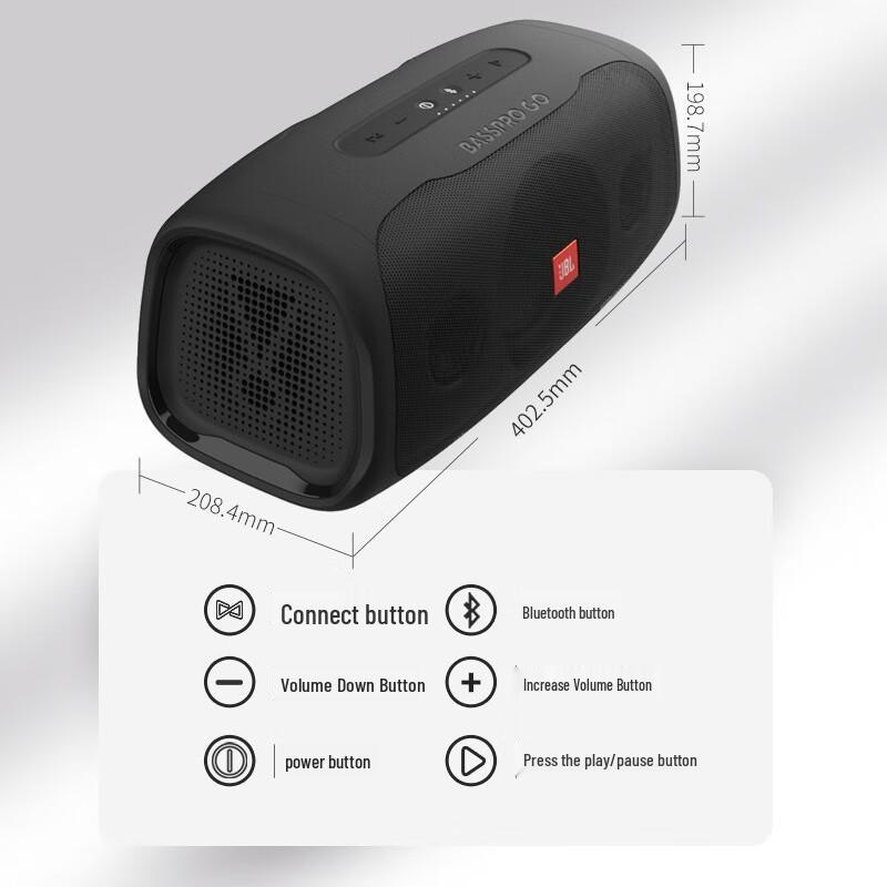 JBL BassPro GO Powered Car Subwoofer & Portable Bluetooth Speaker