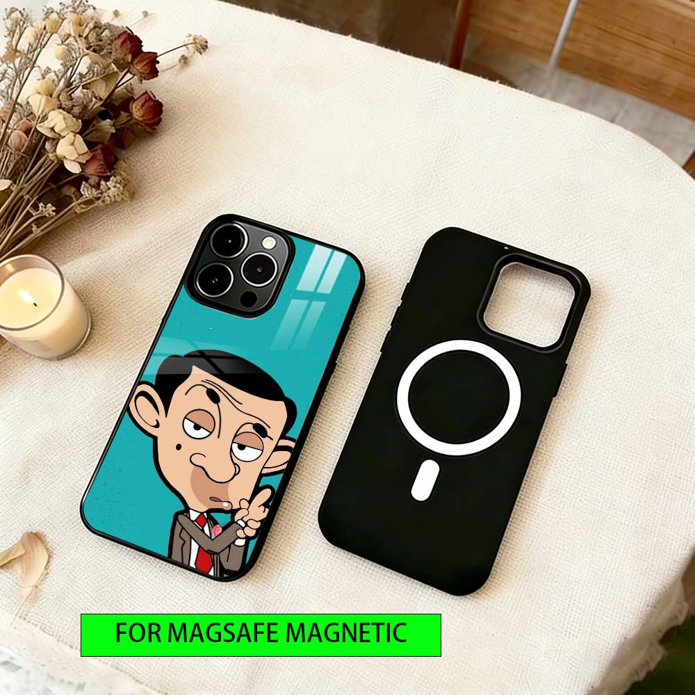 

Animated Mr. Bean Phone Case For iPhone17,16,15,14,13,12,11 Plus,Pro Magnetic For Magsafe Wireless Charging iPhone11ProMax