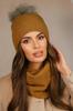 Rubbi Winter Hat and Snood Set Mustard Color