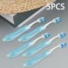 Foldable Travel Toothbrushes, Portable Disposable Soft Bristle Toothbrushes with Protective Covers for Travel and Camping