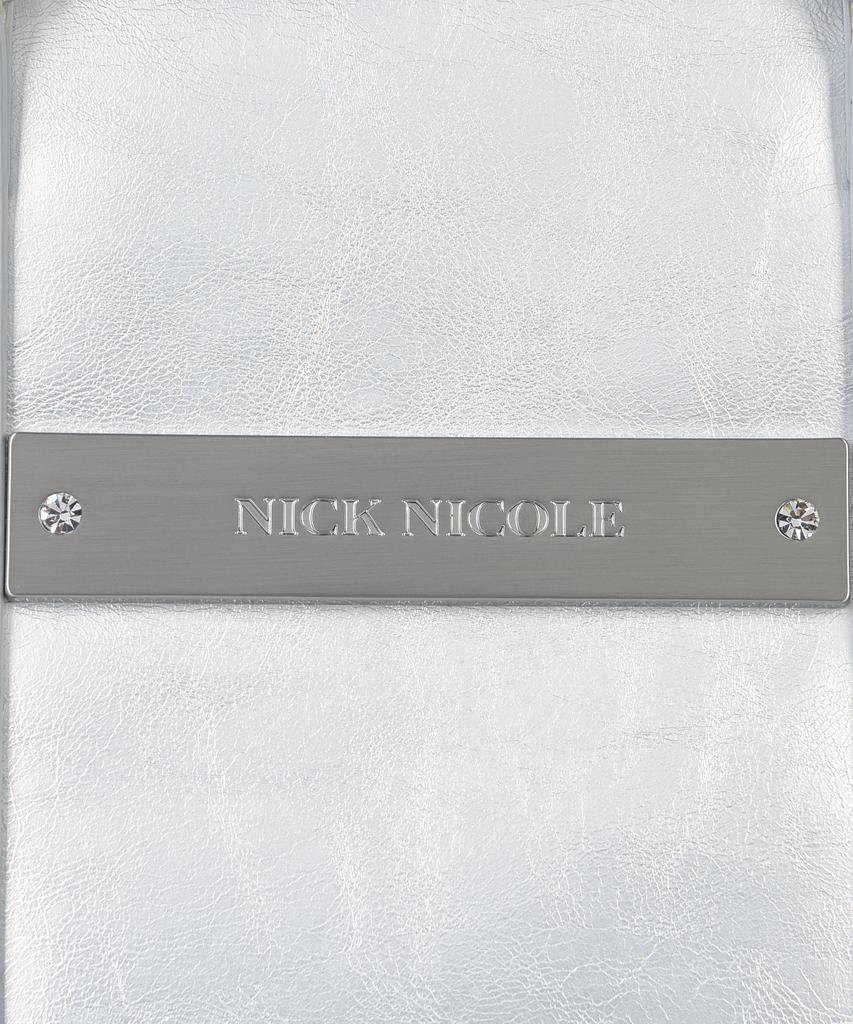 Nick&Nicole Crystal Leather Boston Bag_Silver
