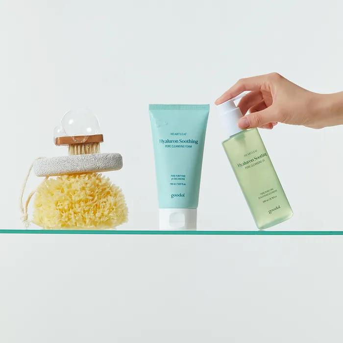 [SET] Goodal Houttuynia Cordata Hyaluronic Soothing Pore Cleansing Foam: 150ml, Cleansing Oil: 200ml