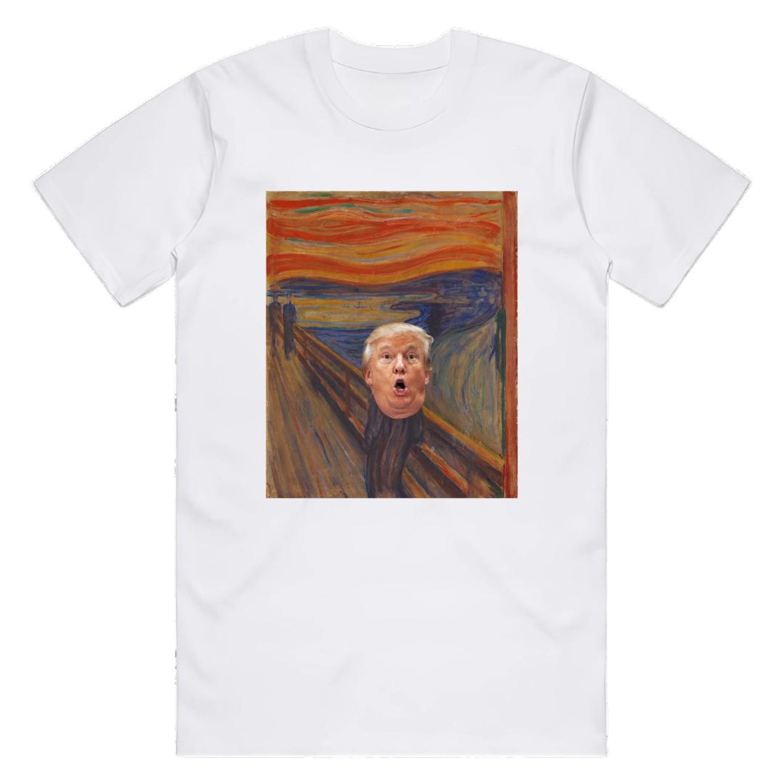 Donald Trump Scream T-Shirt - Vintage Edvard Munch Art - Funny Meme T-Shirt 4XL