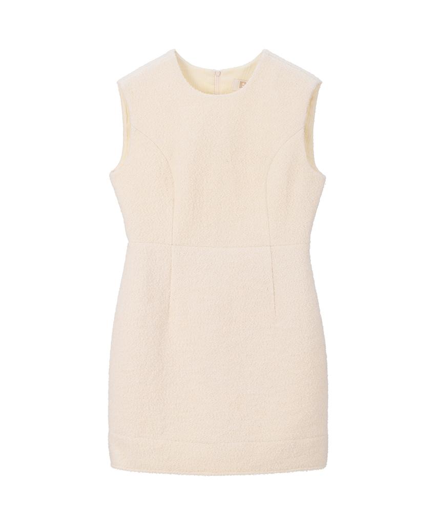 RENEJ Bobo Round Tweed Mini Dress