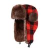 New Plaid Lei Feng Hat Direct Sales Supply Hat Thickened Warm Hat Winter Ear Protection Small