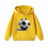 New Soccer Print Children's Hoodie, Boys and Girls' Clothing Autumn and Winter Warm and Fashionable Children's Hooded Sweatshirt