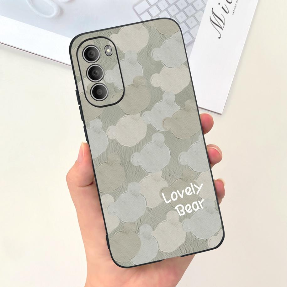 For Motorola Moto G51 G71 5G Case XT2171-2 XT2171-1 XT2169-1 Shockproof Cover Cute Rabbit Flower Phone Cases For Moto G31 Bumper