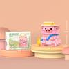 Micro-particle Pig Diary Cartoon Pig Doll Model Ornaments Children's Educational Toys Assembled Building Blocks