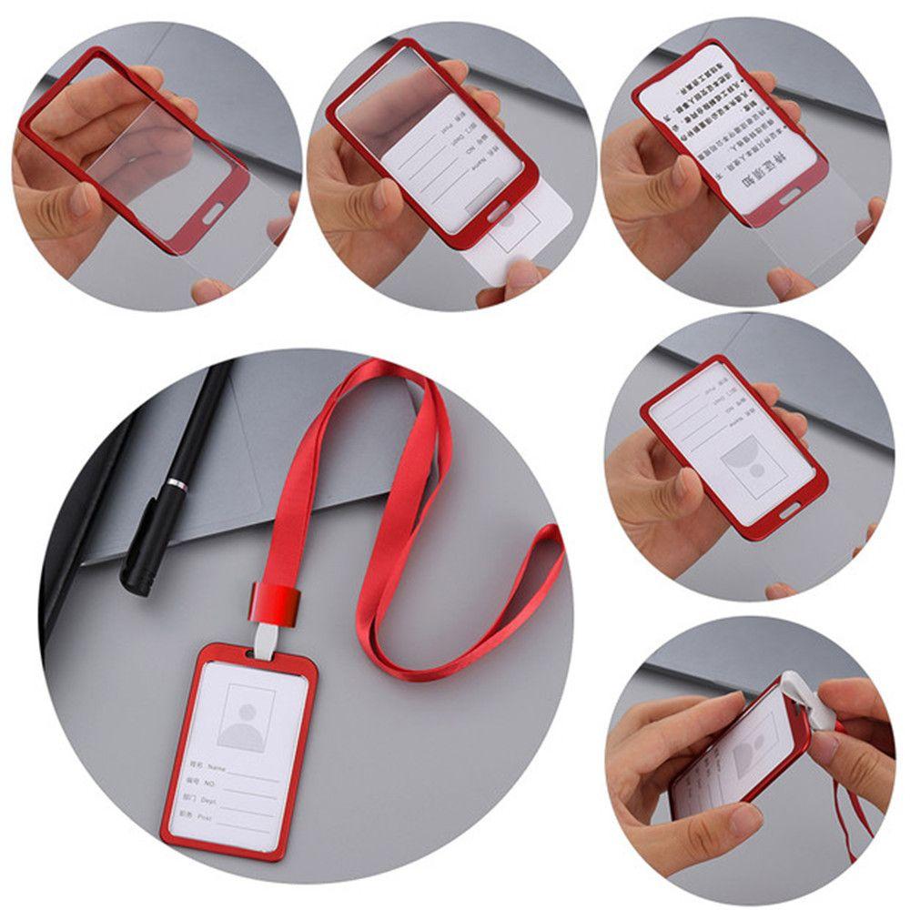 Exhibition Metal Multi colored Name Card Work Card Holders Aluminum Alloy ID Business Case