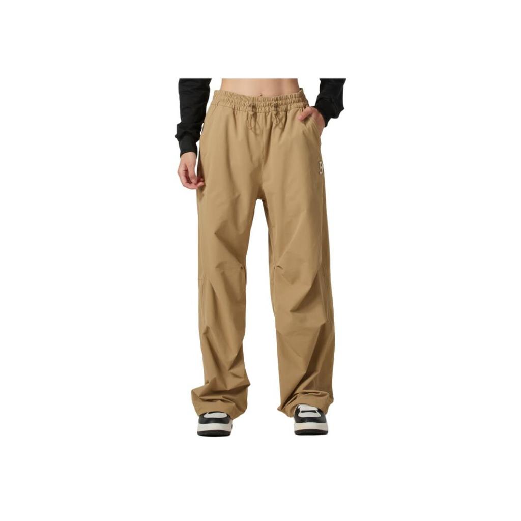 MLB New York Yankees Solid Color Fashion Woven Straight Leg Casual Pants Unisex pants Beige 3AWPB0346-43BGD