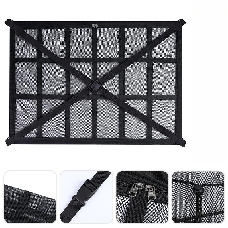 Car Ceiling Cargo Net Strong Load-Bearing Mesh Car Roof Storage Organizer Car Ceiling Net Storage For SUV Long Trip Camping