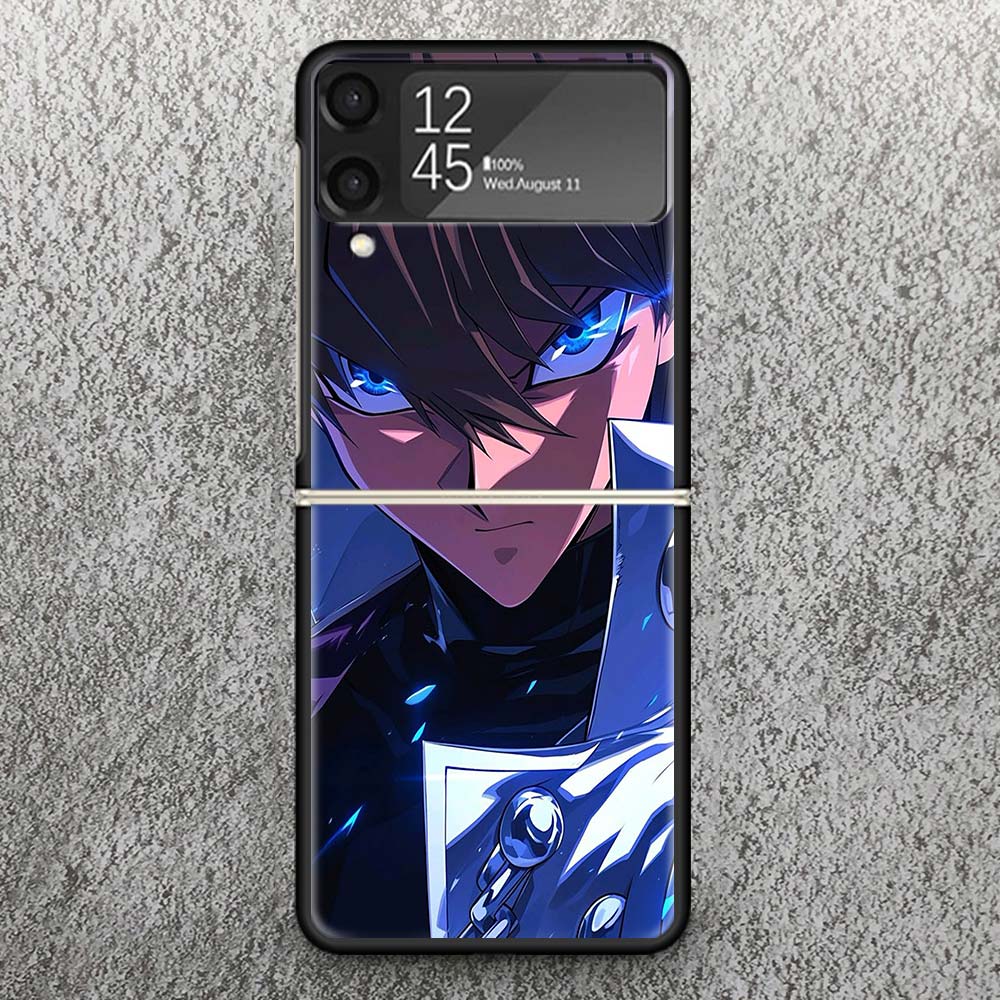 Game Yu-Gi-Oh Print Case For Samsung Galaxy Z Flip 3 4 5 6 7 5G Phone Shell Flip7 Flip6 Flip5 Flip4 Flip3 Pattern Cover Galaxy Z