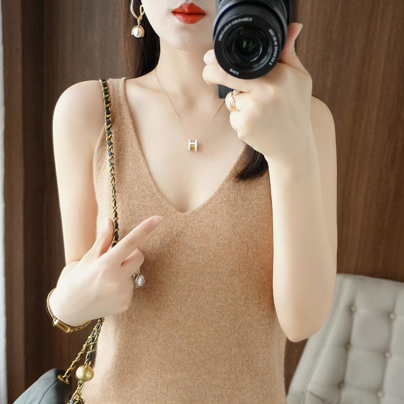 VEZFAA Chemisiers et chemises décontractés pour femmes, mode été printemps, couleur unie, imprimé, sans manches, col en v