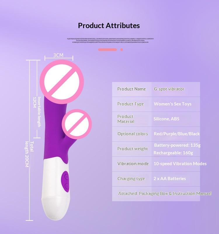 30 Frequency Vibrator Waterproof Dildo Clit Stimulator With Soft Flexible Silicone Quiet Operation Vibrator Sex Toy for Women