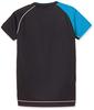 Mizuno Volleyball Apparel, Short Sleeve Game Shirt, Moisture-Wicking, Quick-Drying, V2MA8001, Size 92, Black/Diva Blue, L