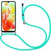 Cord Case for Redmi 12c - 11a - Shockproof Reinforced Corners Flexible with Turquoise Cord