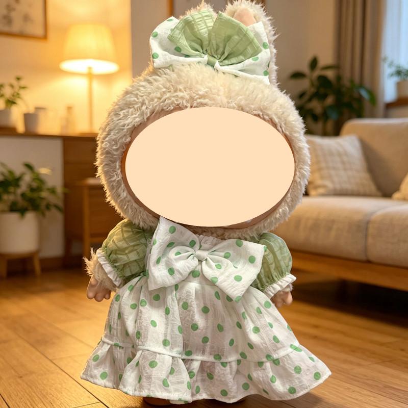 [Cloth Only] 38cm Doll Clothes - Flowing Cool-feeling Polka Dot Skirt Doll Accessories