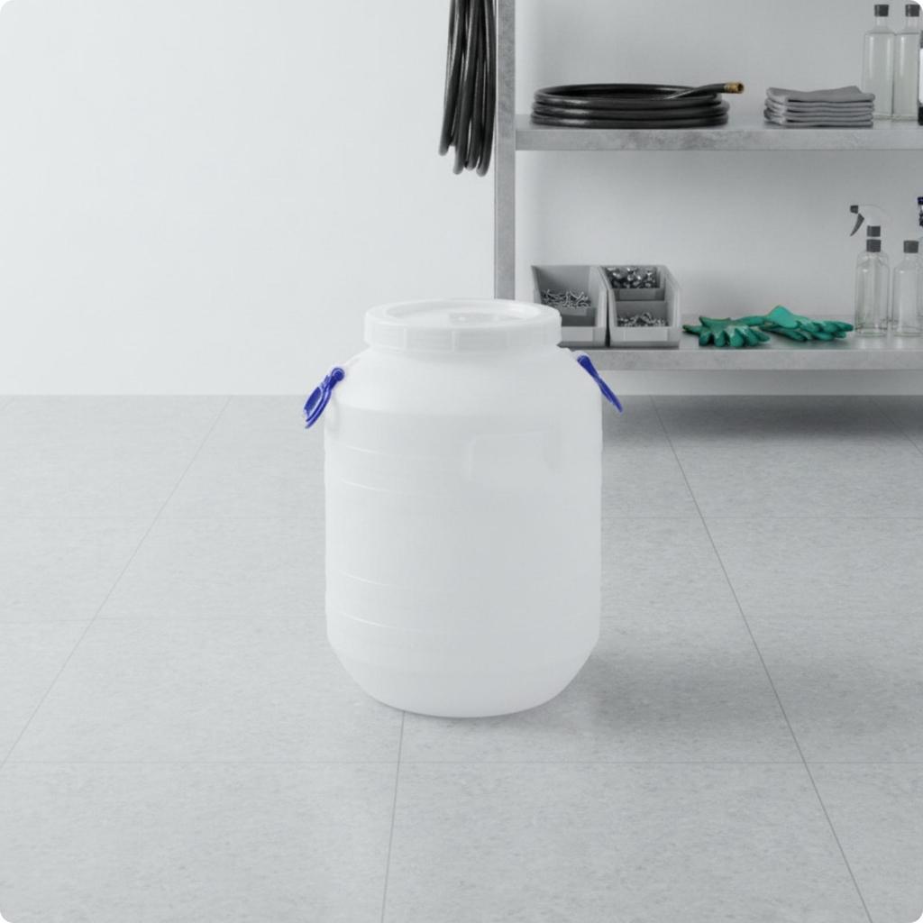 Portable 20L HDPE Storage Container Long-Lasting Round Plastic