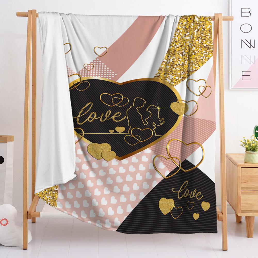 Flannel Blanket Bedroom Blanket European And American Size Blanket Digital Printing