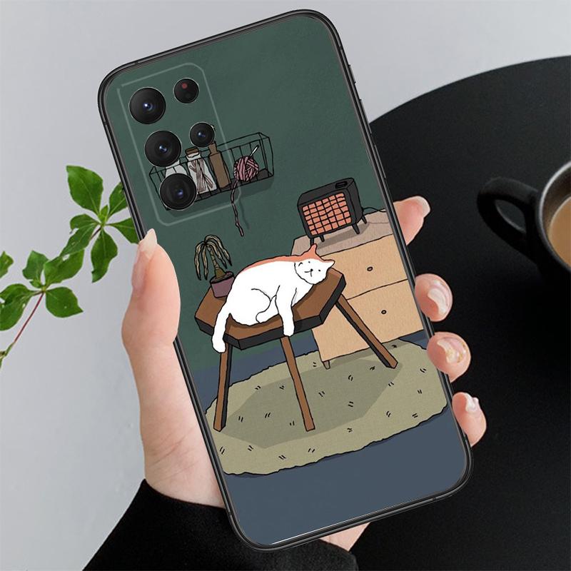 Kreslený Kočka Pouzdro na Telefon Pro Samsung A52S A21S A33 A23 A13 A14 A32 A52 A53 A54 A51 A71 A15