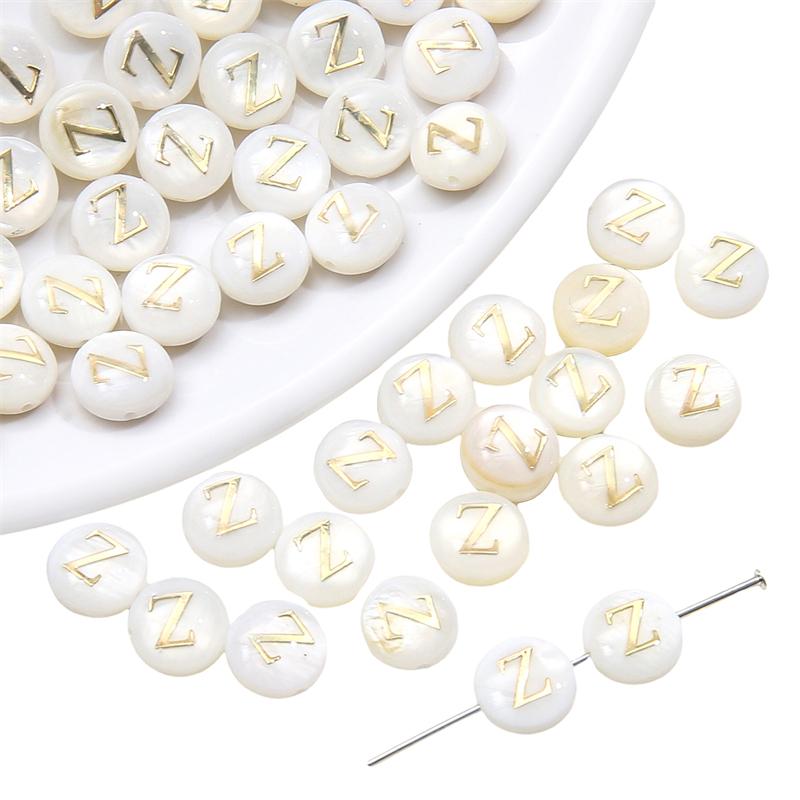 Naturmuschel Doppelseitige Heißprägung Digitale Perlen Für DIY Halskette Armband Ohrringe Schmuckherstellung