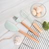 1 Pcs Silicone Kitchenware Set with Wooden Handle 12 Piece Non Stick Spatula and Spoon Kitchenware Set